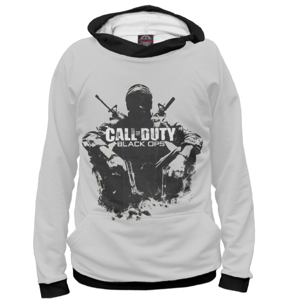 Женское худи с изображением Call of Duty: Black Ops цвета Белый