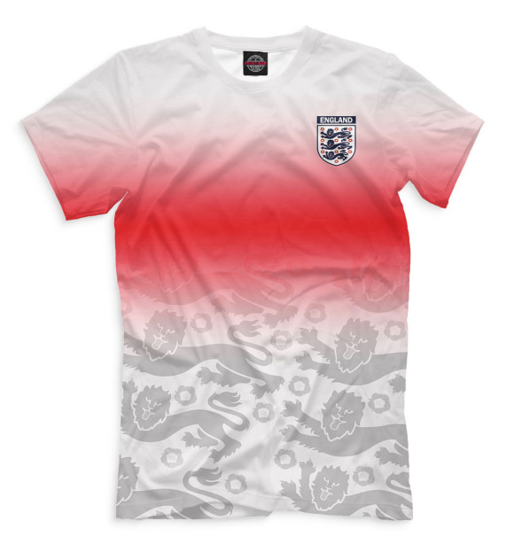 Мужская футболка с изображением Сборная Англии цвета Молочно-белый