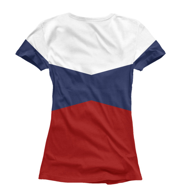 Женская футболка с изображением Russia цвета Белый