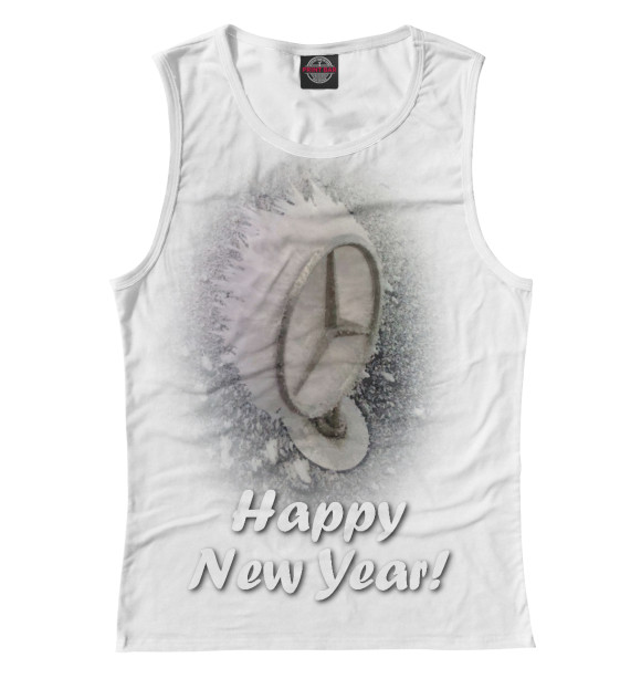 Майка для девочки с изображением Happy New Year! цвета Белый