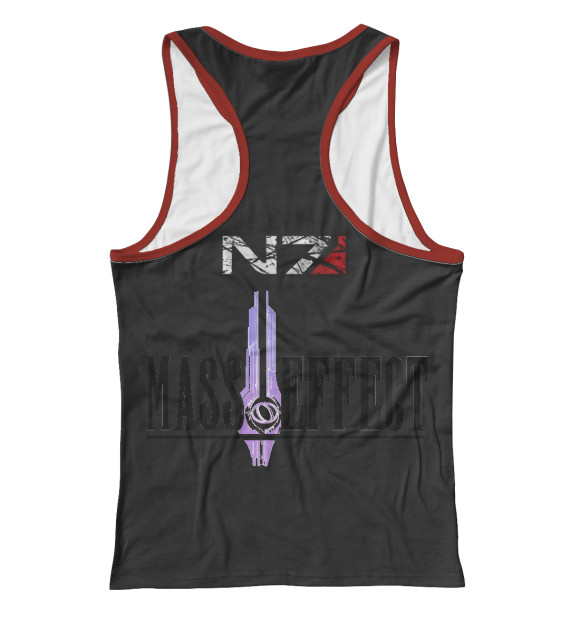 Женская майка-борцовка с изображением Костюм N7 цвета Белый