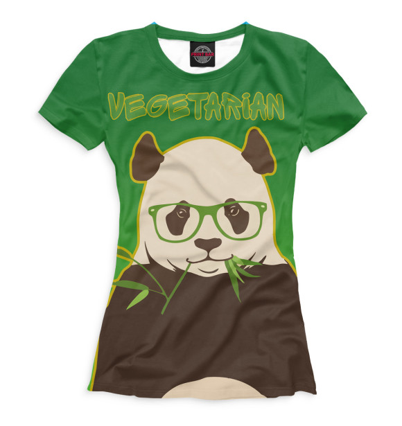 Женская футболка с изображением Vegetarian цвета Белый