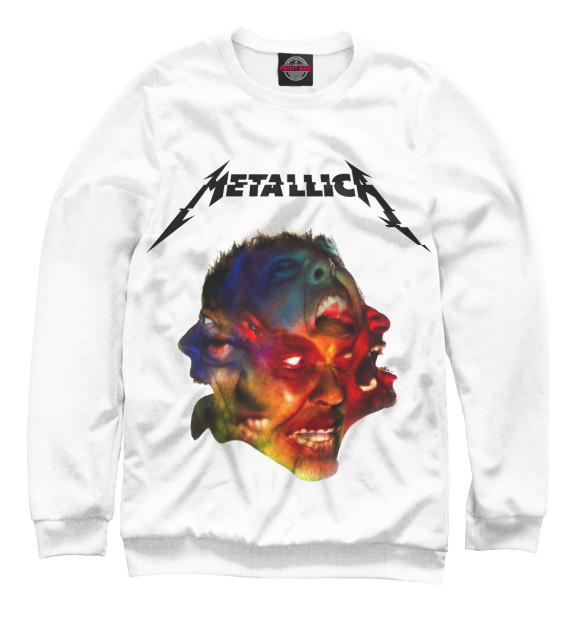 Женский свитшот с изображением Metallica Hardwired цвета Белый