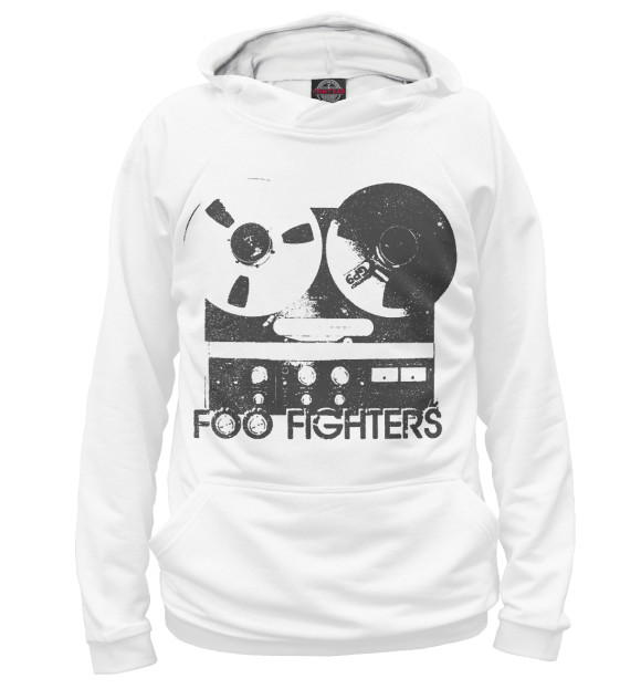 Женское худи с изображением Foo Fighters цвета Белый