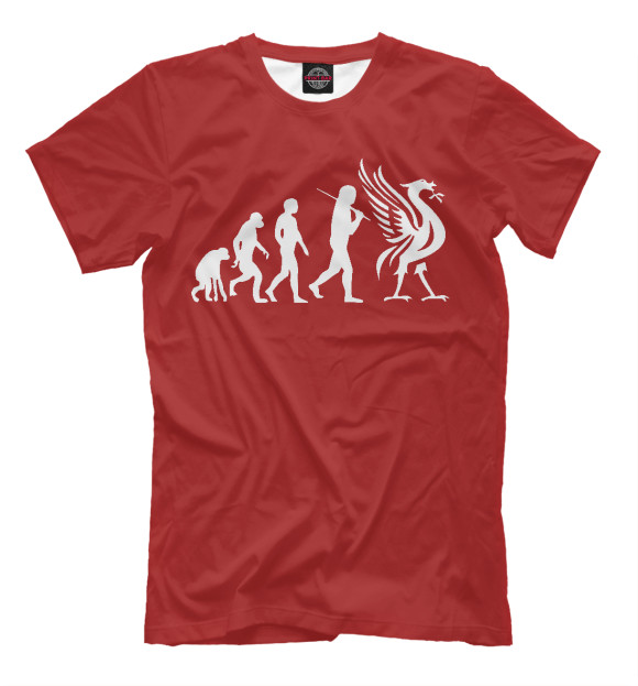 Мужская футболка с изображением Liverpool Evolution цвета Светло-коричневый