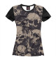 Женская футболка Grey Skulls