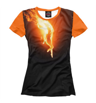 Женская футболка Огненная девушка