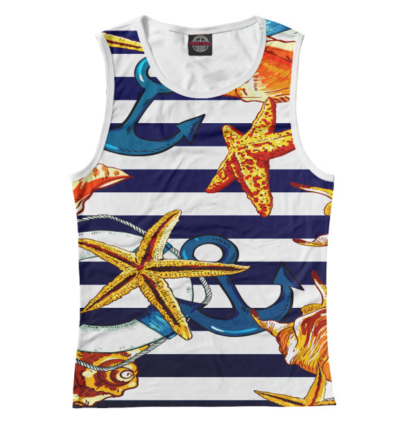 Майка для девочки с изображением Море цвета Белый