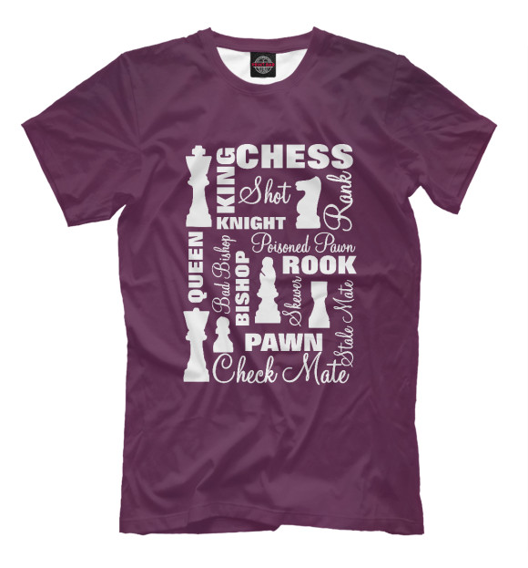 Футболка для мальчиков с изображением Chess Players цвета Белый