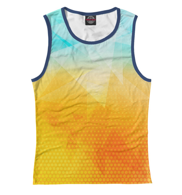 Женская майка с изображением Полигоны - Лед и Мёд цвета Белый