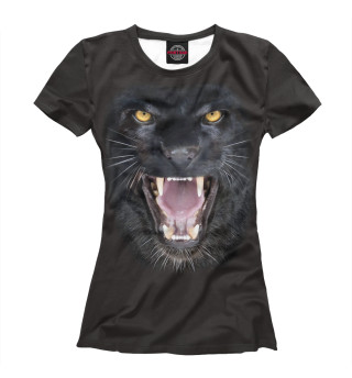 Женская футболка Оскал пантеры