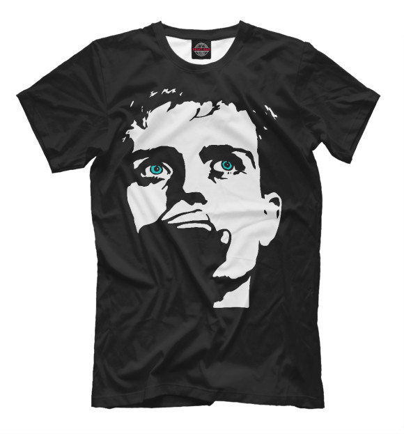 Мужская футболка с изображением Ian Curtis цвета Черный