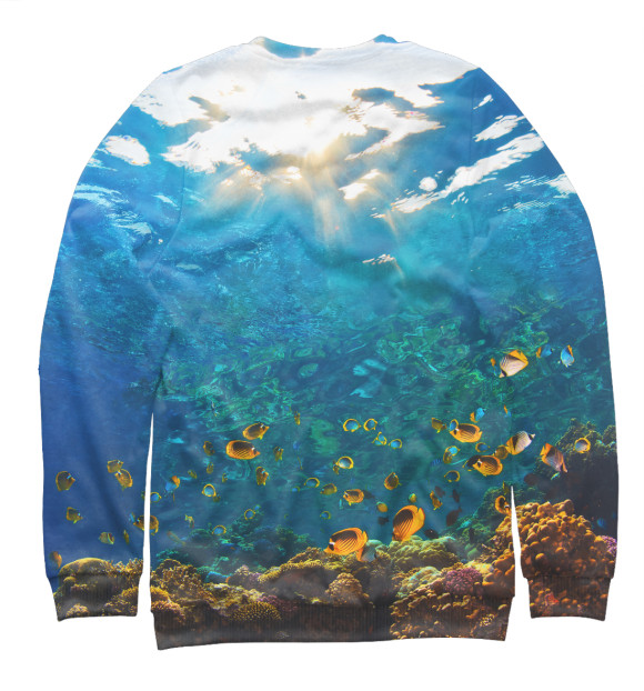 Свитшот для мальчиков с изображением Коралловый риф цвета Белый