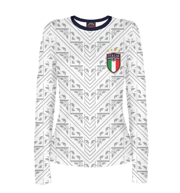 Женский лонгслив с изображением Италия форма 2020 цвета Белый