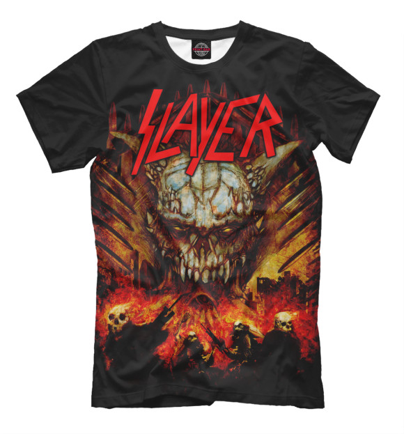 Футболка для мальчиков с изображением Slayer цвета Черный