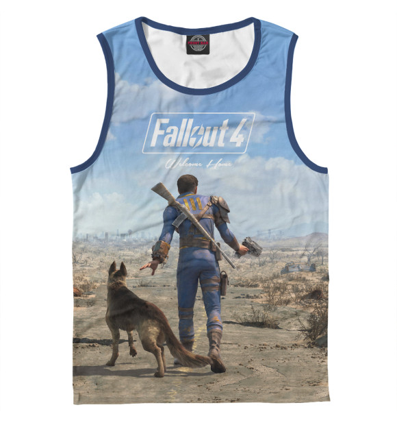 Майка для мальчика с изображением Fallout 4 цвета Белый