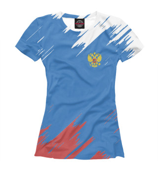 Футболка для девочек Флаг и герб России