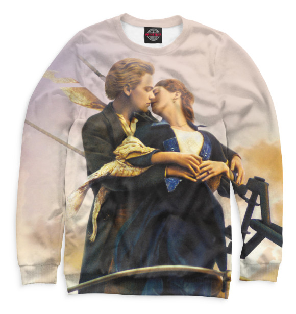 Женский свитшот с изображением Титаник цвета Белый