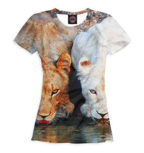 

Футболки Print Bar, Белый, Львы