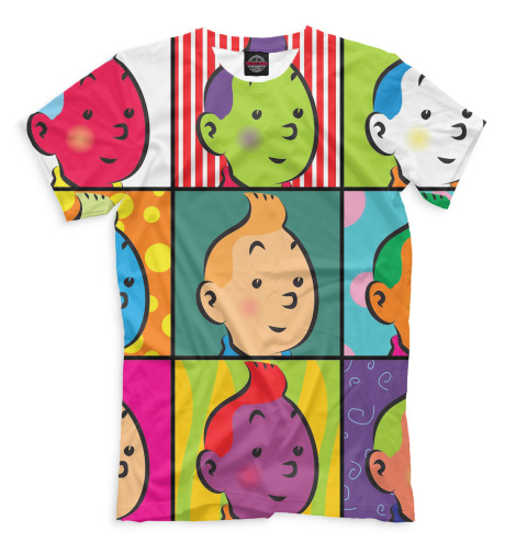 

Футболки Print Bar, Молочно-белый, Тинтин