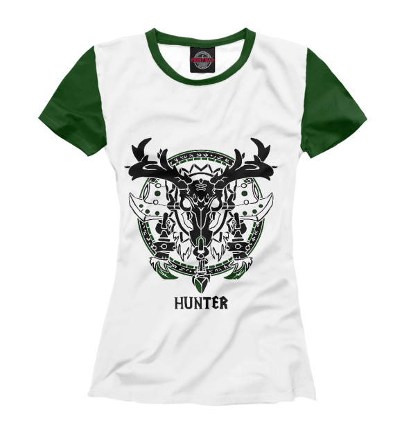 Женская футболка с изображением Hunter цвета Белый