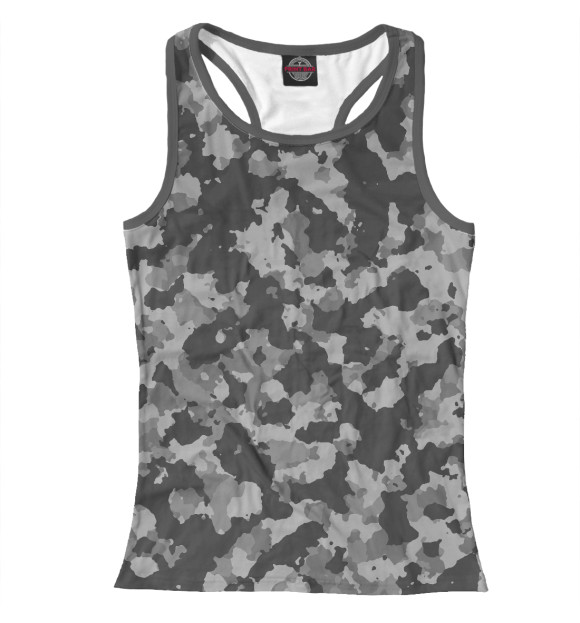 Женская майка-борцовка с изображением Городской камуфляж цвета Белый