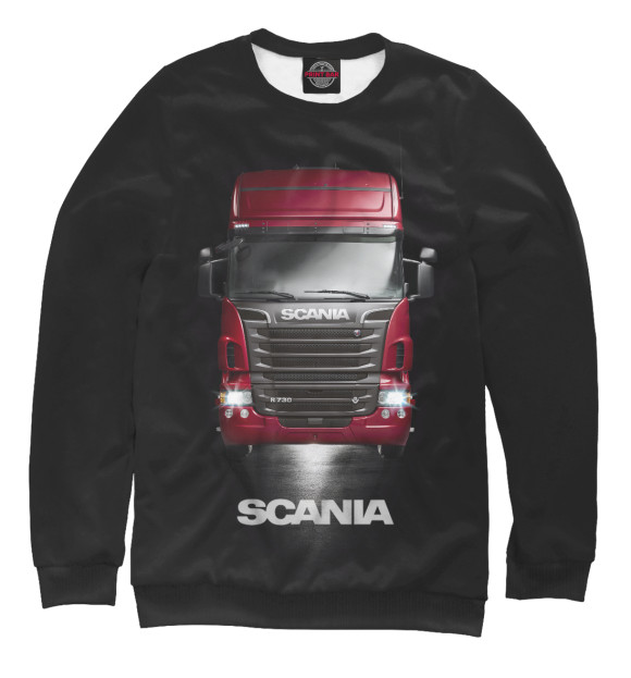 Женский свитшот с изображением Scania цвета Белый