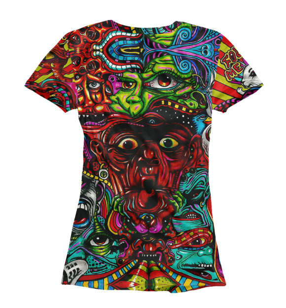 Футболка для девочек с изображением Psychedelic цвета Белый
