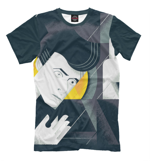 Мужская футболка с изображением David Bowie цвета Темно-зеленый