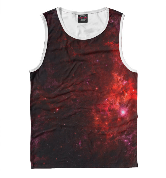 Мужская майка с изображением Space цвета Белый