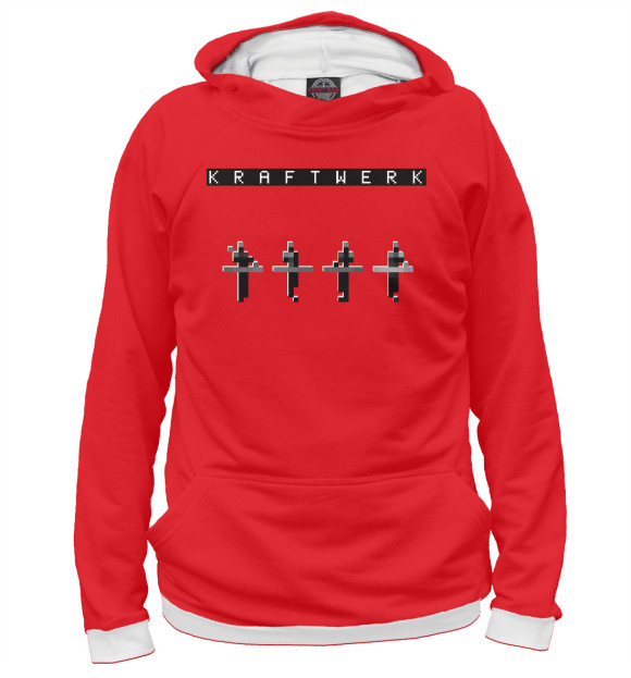Женское худи с изображением Kraftwerk 3D цвета Белый