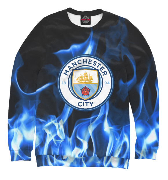 Свитшот для мальчиков с изображением Manchester city sport цвета Белый