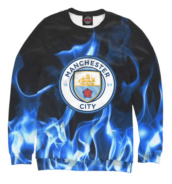 Женский свитшот с изображением Manchester city sport цвета Белый