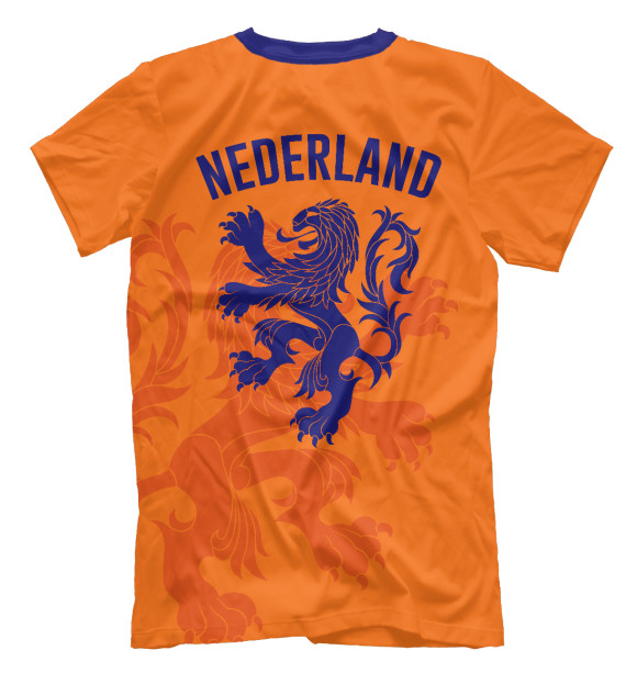 Мужская футболка с изображением Голландия цвета Белый