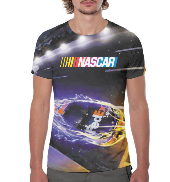 Мужская футболка с изображением NASCAR цвета Белый
