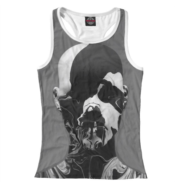 Женская майка-борцовка с изображением Серое цвета Белый