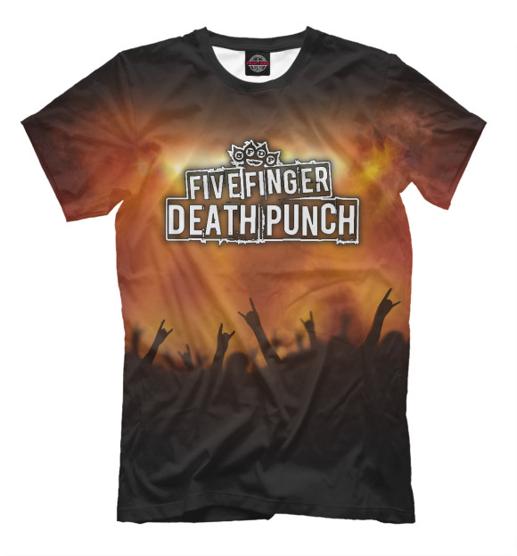 Футболка для мальчиков с изображением Five Finger Death Punch цвета Молочно-белый