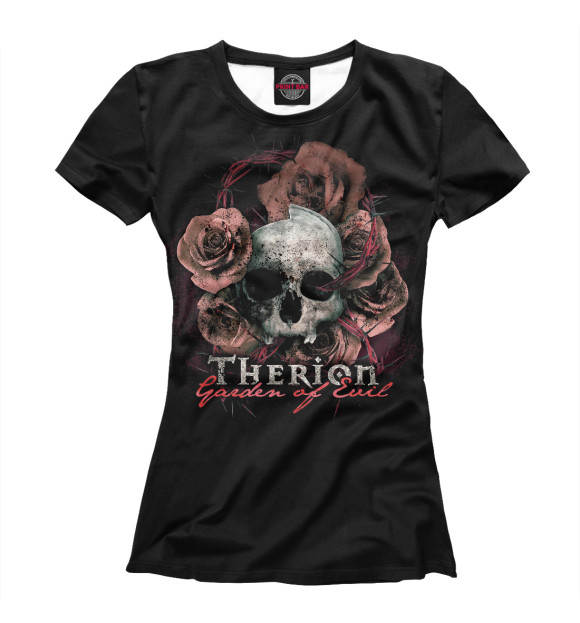 Футболка для девочек с изображением Therion цвета Белый