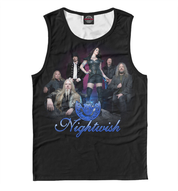 Майка для мальчика с притом Nightwish цвета Белый Майка для мальчика с изображением Nightwish цвета Белый