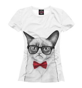 Женская футболка Суровый кот