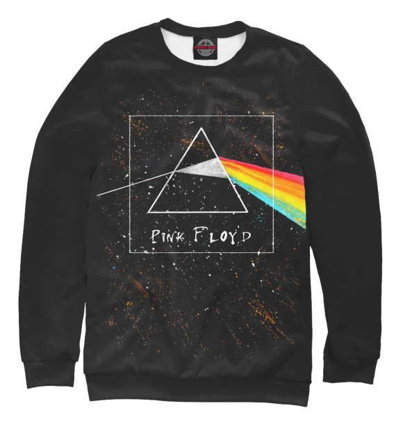 Женский свитшот с изображением Dark Side of the Pink цвета Белый