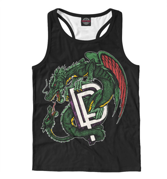 Мужская майка-борцовка с притом Deep Purprle цвета Белый Мужская майка-борцовка с изображением Deep Purprle цвета Белый