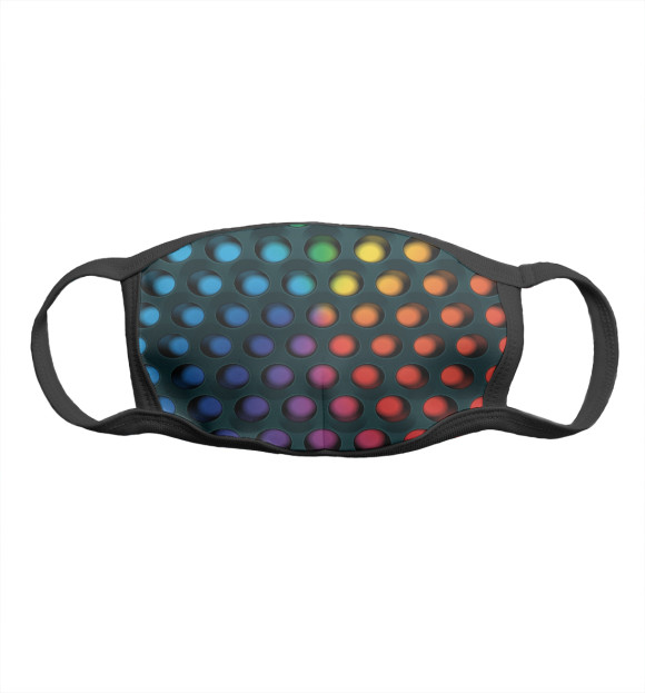 Маска тканевая с притом 3Д спектр цвета Белый Маска тканевая с изображением 3Д спектр цвета Белый