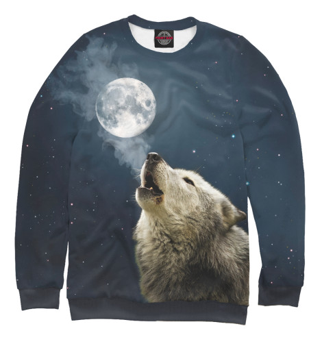 

Свитшоты Print Bar, Белый, Одинокий вой в ночи