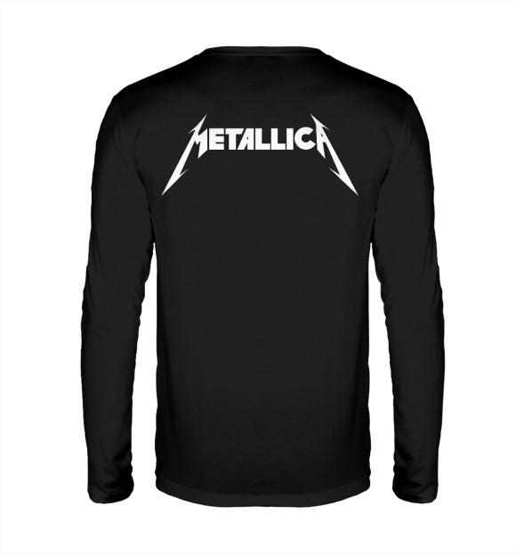 Мужской лонгслив с изображением Metallica цвета Белый