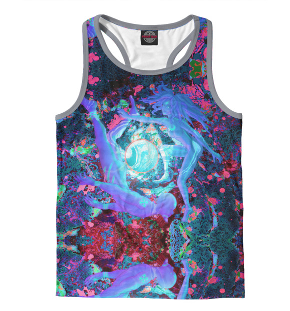 Мужская майка-борцовка с изображением Body Trip цвета Белый