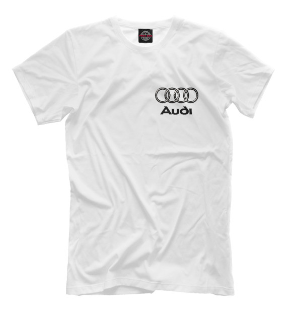 Футболка для мальчиков с изображением Audi цвета Молочно-белый