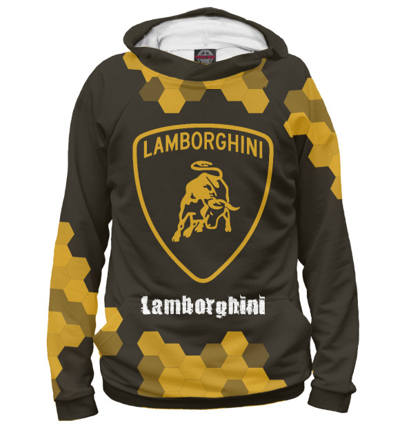 Худи для девочки с изображением Lamborghini | Lamborghini цвета Белый
