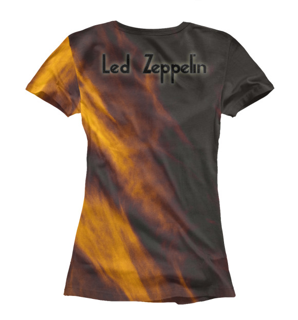 Женская футболка с изображением Группа Led Zeppelin цвета Белый