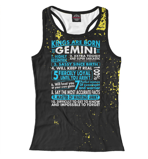 Женская майка-борцовка с изображением Sassy Loyal Kings Are Born цвета Белый